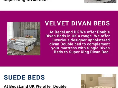 BEDSLAND beds for sale uk crushed velvet divan bed crushed velvet double bed grey headboard bed suede divan beds