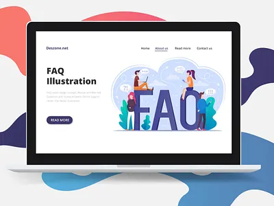 FAQ Vector Illustration For Website design graphics illustraion illustration illustration art illustration design illustration digital illustrations illustrator vector