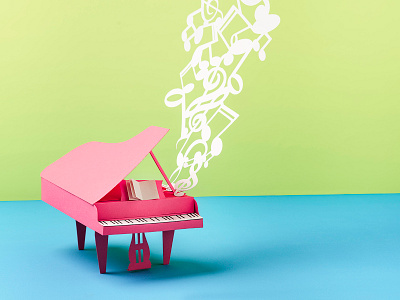 PIANO MUSIC cutout handcraft handmade illustation illustration music paper paper art paper craft paper illustration papercut sound