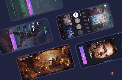 hulu app app branding daily ui design disney figma figma design figma tutorial figmadesign gaurav hulu movies movies app netflix player