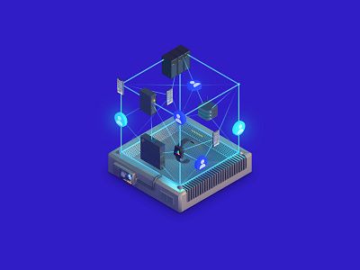 Streamr Digital Brand Illustrations: Network 3d 3d illustration 3d illustrations c4d cinema 4d crypto cryptocurrency digital illustration diligence illustration illustration digital iot network illustration rendering smart objects stuart wade