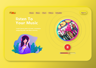 RAKOSA WEB EX design illustration juniorui radio typography ui uidesign ux uxdesign web