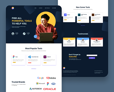 Tools Landing Page UI Design design interface landing page landingpage ui ux web design