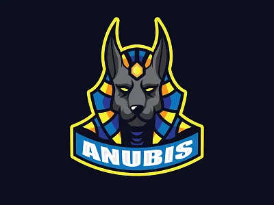 ANUBIS MASCOT LOGO animal bold egypt egyptian esports logo mystery mystic myth mythology sports vector