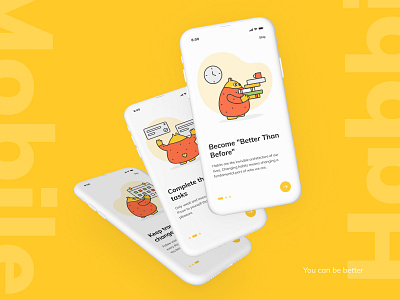 Habbi App - IOS applicaiton application mobile app onboarding screens steps