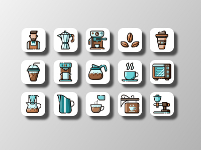 Coffee Shop (Filled Outline) app cafe coffee creative design doodle drinks filled line food and drink icon icon bundle icon pack icon set iconfinder line art outline simple ui vector vector illustration