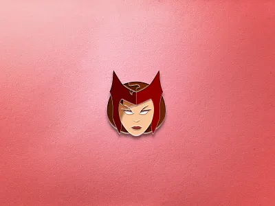 Wanda Enamel Pin design enamel pin enamelpin geometric iconography icons marvel pin pins scarlet witch vector wanda wanda maximoff wandavision
