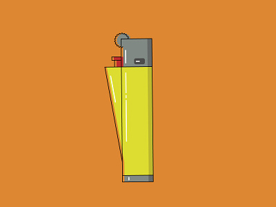 Clipper Lighter adobe illustrator clipper design flat design illustration illustrator lighter line lines vector vector illustration