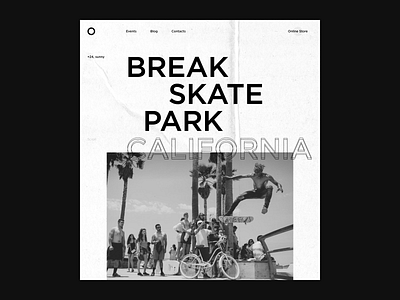 Skate park agency blog branding clean desktop product design typogaphy ui ux web