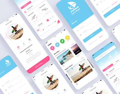 Kitesurf App app branding design minimal typography ui ux vector web