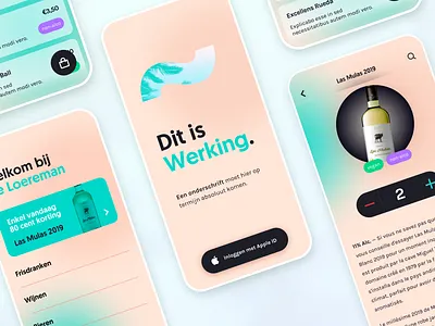 Mobile wine app for a summer bar mobile mobile app summer tropical ui ux