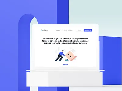 Skillagogo About Us Page aboutus app branding design indonesia landingpage singapore sketch startup ui uiux website