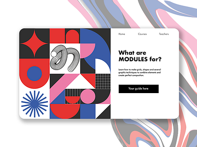 Header image design geometic grid minimal ui web
