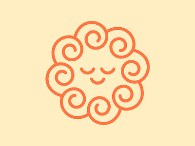 Calm calm logo calm mark circle logo circular logo circular shape clean flat logo minimal smile smile logo smiley sun logo swirl swirl logo vector