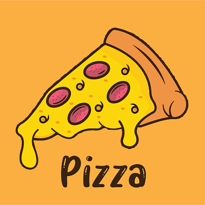 Pizza avatar branding design icon illustration logo omer j graphics pizza logo typography