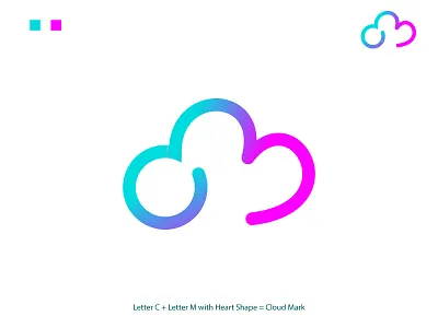 Cloud Mark Logo app icon app logo design art branding c m letter cloud app cloud logo cloud mark gradient logo icon illustration logo logo design logomark logotype modern logo modern logos simple simple logo vector