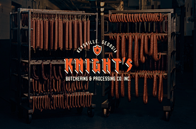 Knight's Butchering and Processing butcher butcher logo meat