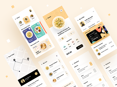 Food Delivery - Mobile App app app design application clean ui dribbble best shot food food app food delivery app ios ios app minimal mobile app mobile app design mobile application mobile ui product design ui user experience ux