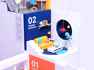 Three.js Journey : Second Level 3d blender c4d colors illustration octane render webgl