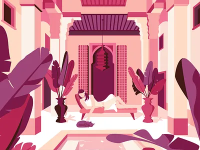 Morocco adobe character design illustration illustrator morocco vector