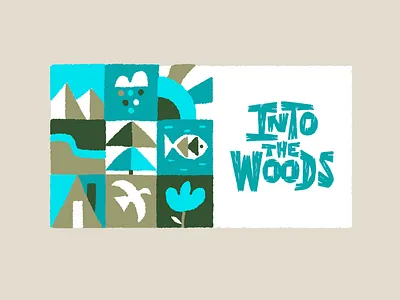 Into the woods - illustration forest hand lettering illustration ipadpro lettering letters logo nature procreate type typography woods