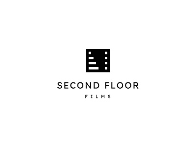 Second Floor Films branding film filmmaker floor identity logo mark movie negative space stairs symbol