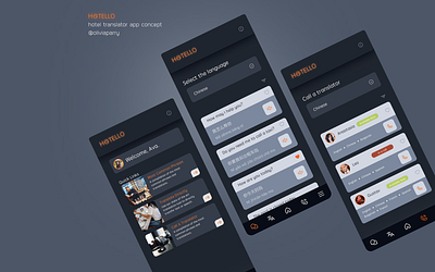 Hotello - A translation app for hotels 🏨🛌 branding challenge design design challenge hotel hotel app mobile mobile design mobile ui translate translation translator app ui
