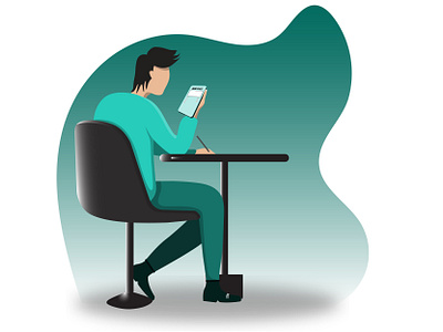 Digital world like shopping, study, work from home character design design flat illustration graphic design illustration