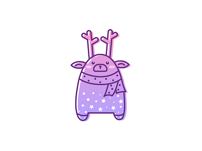 Santa's Sleigh adobe illustrator adobe illustrator cc animal illustration cartoon cartoon character cartoon illustration cute illustration cuteart deers illustration kawaii kawaii art snow stars vector illustration wacom wacom tablet