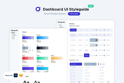 Freebie | Dashboard UI Styleguide application charts color styles designer resources free download free psd free resource free sketch freebie infographics photoshop sketch styleguide typography ui components ui dashboard ui elements webapp