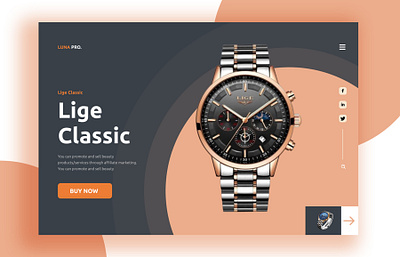 Watch Landing Page Design brand identity branding eco landing page landingpage minimal product ui ux web