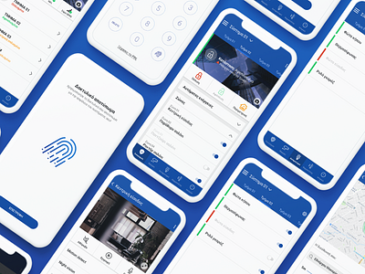 Smart Home Security System App design mobile app security system smart home app thermostat user experience user interface design ux design web design