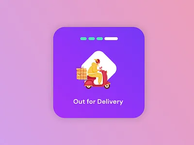 Food Delivery UI animation animation app delivery delivery status delivery truck drink food food delivery food illustration maps mobile app mobile ui motion pizza scooter ui