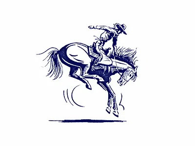 Bucking Bronco bronco bucking classic cowboy custom horse illustration illustrator inking old old school raw retro spot illustration vector vintage western wild
