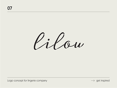 Lingerie logotype brand branding design lettering logo logotype minimalism sign typography vector