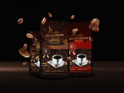 Coffee package platinum arabica black branding caffee clean coffee coffee cup dark drink illustration modern package package design tea web design