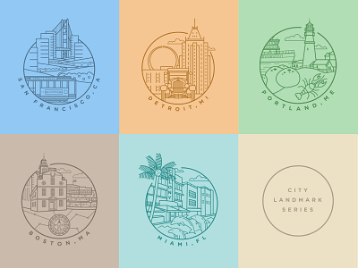 City Landmark Series city illustration cityscape design icon illustration line art line drawing linework logo simple vector vector art