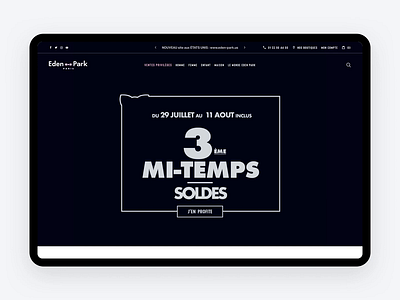 Eden Park Website agence design dnd ecommerce eden home magento mobile park responsive sketch ui wear website