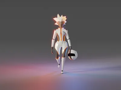 Lowpoly racer girl 3d biker character character design driver game game asset girl illustration low poly lowpoly model racer