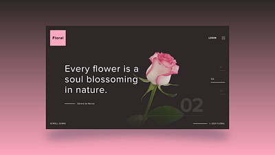 Flower Blossom Web UI Design adobe xd app app design art blossom brand creative design designer flower graphic design illustration inspiration ui uidesign uiux uiux designer uiuxdesign ux uxdesign