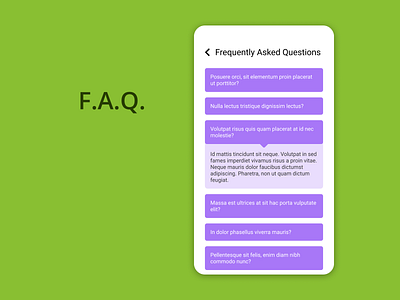 DailyUI Challenge 092 - F.A.Q. daily 100 challenge dailyui dailyui 092 dailyuichallenge faq faqs frequently asked questions mobile design mobile ui ui ui design web design