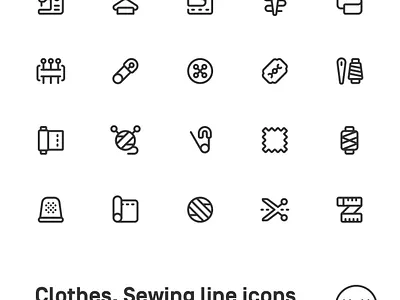 Myicons✨ — Clothes, Sewing vector line icons pack essential icons icon design icon pack icons icons design icons pack interface icons line icons sketch sketchicons ui ui design ui designer ui icons ui kit ui pack ui set web design web designer web ui