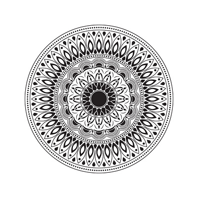 Simple Mandala Art Design pattern design