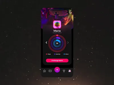 Fitness Tracker Progress Circles adobe xd animation auto animate fitness fitness tracker progress circles tracker