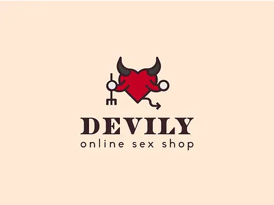 Devily Sex Shop branding design devil devil logo flat icon icons logo logo design logo designer logo maker logodesign love logo sex shop logo