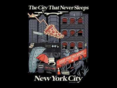 NYC brooklyn covid graphic design illustration illustrator lettering merch design new york city nyc pandemic photoshop poster texture typography vector