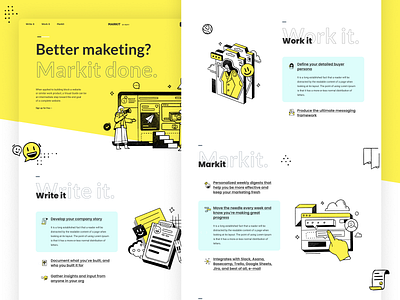 Markit Landing Page landing page landing page design saas website yellow