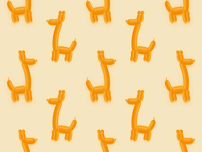 Giraffe Balloon Vector Pattern abstract balloon geometry giraffe illustrator pattern a day pattern art pattern design patterns seamless pattern toka toka by adrien vector art vector illustration