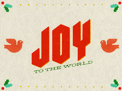 JOY christmas church retro series vintage