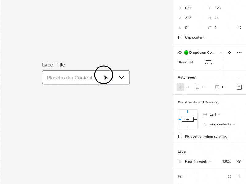 Dropdown design design system figma ui ux variable
